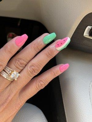 He'll polish all around my cuticles