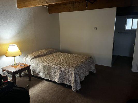 Large clean room and bed.