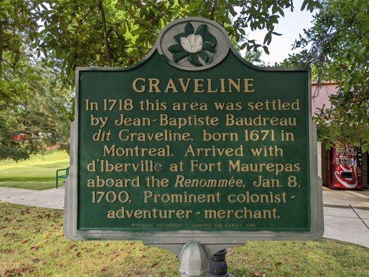 Graveline Historical Marker