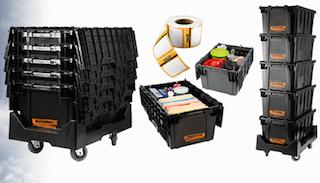 Moving Boxes come with labels and on wheels so no heavy lifting!