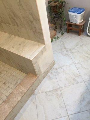 bathroom remodel, we only did the tile work on this one