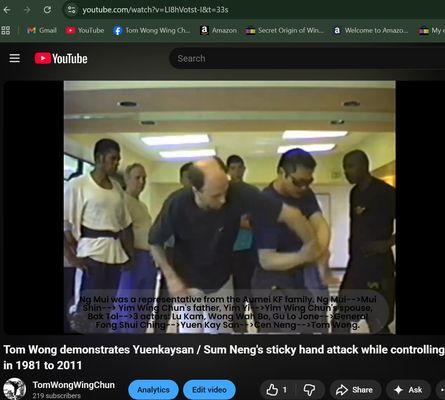 Sifu Wong demonstrated how to throw