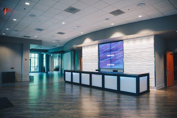 Free Chapel Gwinnett interior, welcome desk.