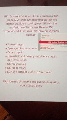 RFL Contract Services