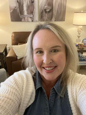 Me inside my office at The Grand Oaks Resort in Weirsdale, Florida. Ready to provide in person counseling sessions.