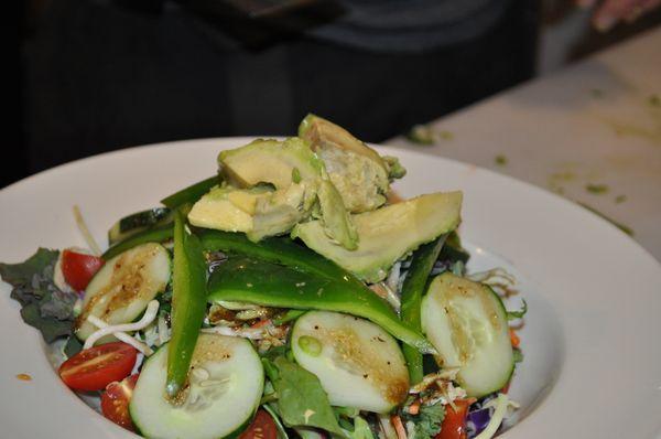 Garden District Salad with fresh local produce.