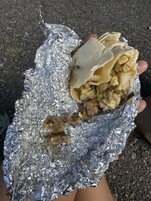 Breakfast Burrito with Sausage Breakfast