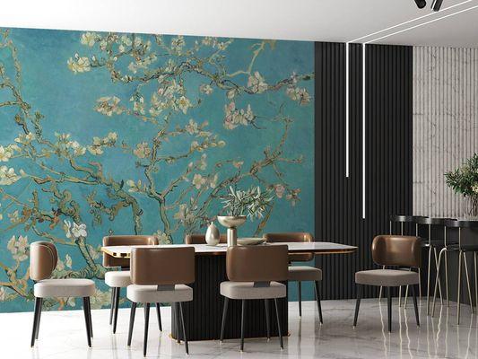 High-end wallpaper installation with a premium decorative finish.