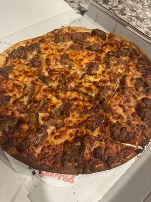 The best pizza!!!! This one is a large meatball