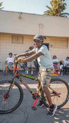 BEAST Class participant with his new helmet.
