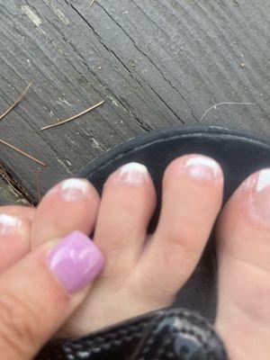 Worse mani pedi ever!!