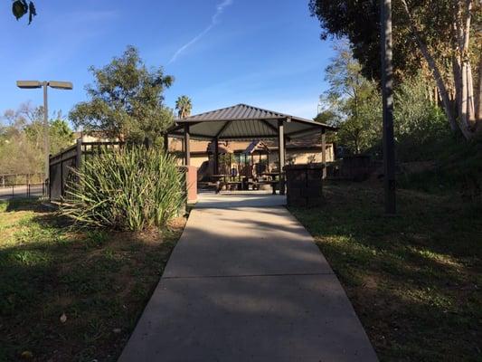 Gazebo bottom park entry way to play ground