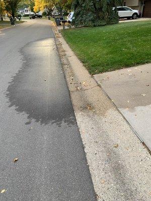 Head way overshoots the programed boundaries.