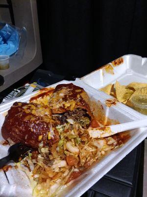 Carne Asada chimi WET, as the kids call it today... I call it Enchilada style!