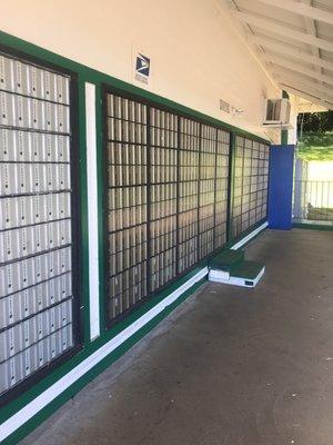 Post office boxes outside