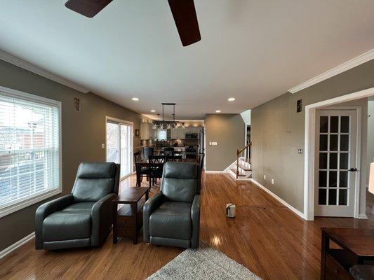 Blue sky painting and drywall