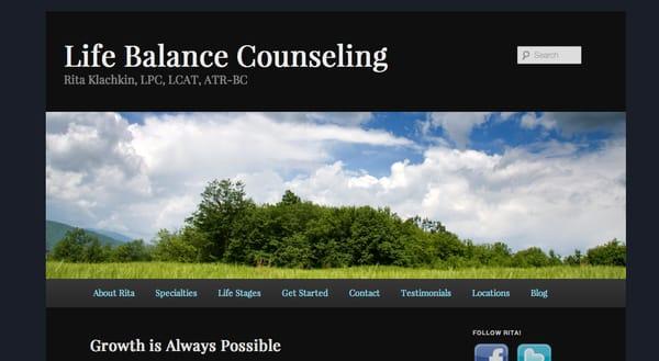 Example work: http://lifebalancecounseling.com