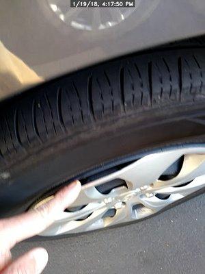 Sweet rims! Guess who gets stuck paying "damages" for missing wheel covers when these fly off at 60 mph.