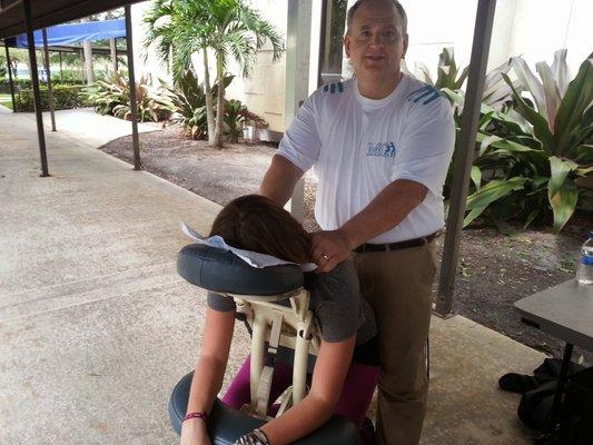 Chair massage event Broward county Florida