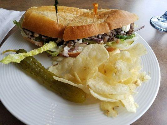 One word, Bulgogi sandwich. So good it needed two words. On a scale of 1 to 5 with 5 being spicy, or registered at a 2. Very addictive.