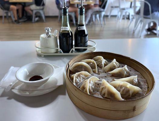 handmade steamed pork dumplings