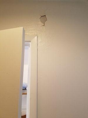 I guess at 127.99 per night they can't afford to fix the holes in the walls!