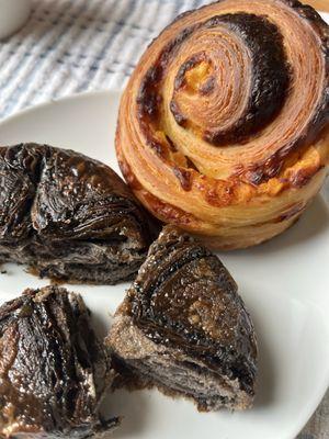 Black sesame kouign amann Butternut squash pecorino thyme swirl