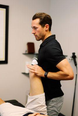 Extremity adjustments hip mobility check