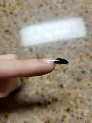 A poor repair on an acrylic set