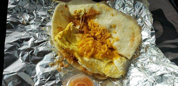 Bean egg cheese taquito