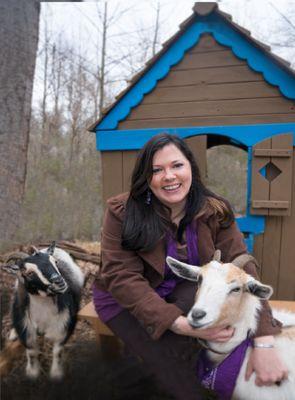 My city goats, Mocha and Latte.
