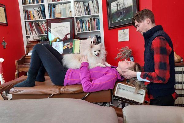 When your furry friend approves of your chiropractic treatment  #ChiroCareWithCompanions #PetLove #JointHealth