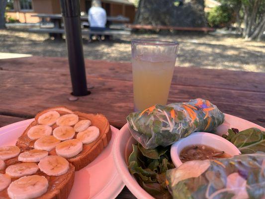 Pb&yay! And spring rolls