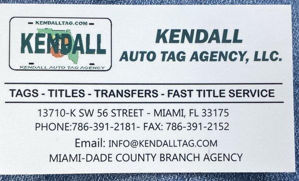 Kendall Auto Tag Agency