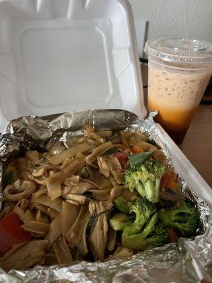 Drunken chicken and Thai tea