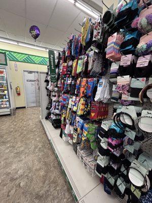 Huge variety of fun socks & hair items!