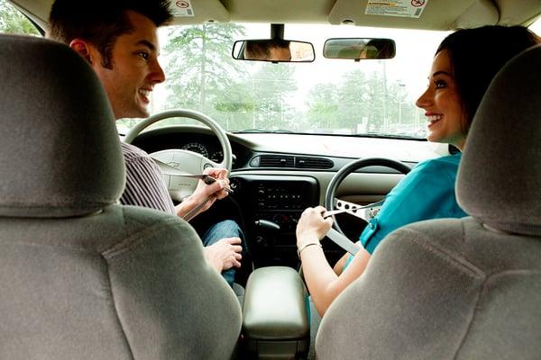 Exclusive 2 steering wheels, 2 brakes and 2 gas pedals.