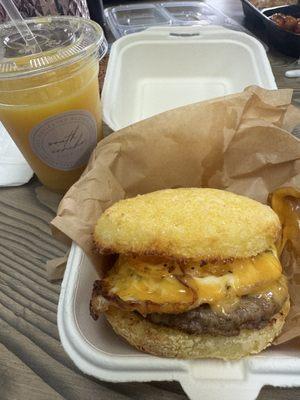 Gluten Free Sausage Breakfast Sandwich