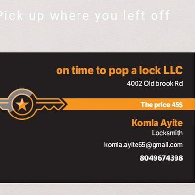 On Time To Pop A Lock