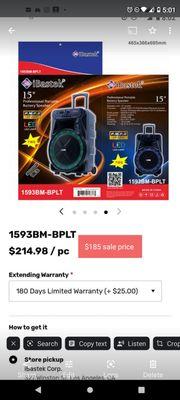 6800 watts extra bass speakers 15 in Portable rechargeable battery Bluetooth speaker