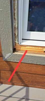 As you can clearly see, the RBA windows did not fit into the space that the old windows were in.