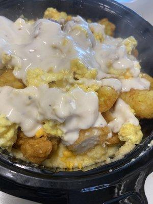 Fried Chicken Grits Bowl