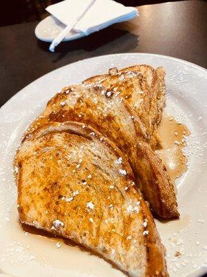 French toast on the brunch menu. Very good.