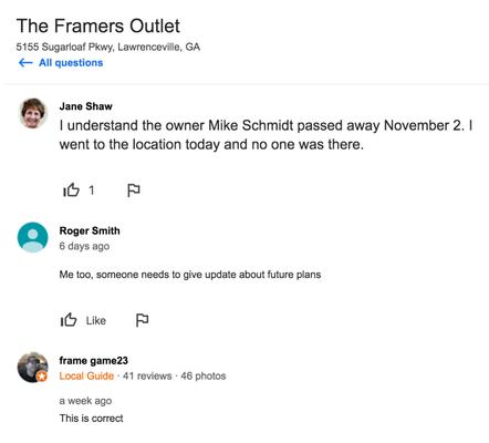 Customers AND employees confirm that the company has closed. Source: Google Answers.