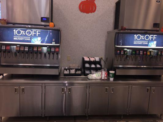 They have both coke and Pepsi