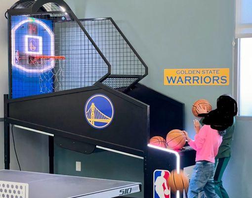 Arcade basketball in the Game Room