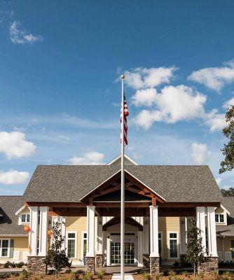 Front view, main entrance