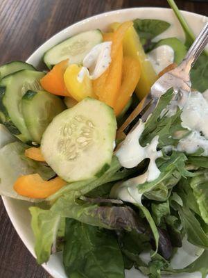Salad with ranch