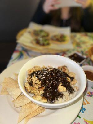 Chicken mole bowl