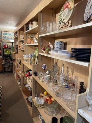 Come check out are amazing deals on glassware and dishes. Vintage and Contemporary. We have it all.